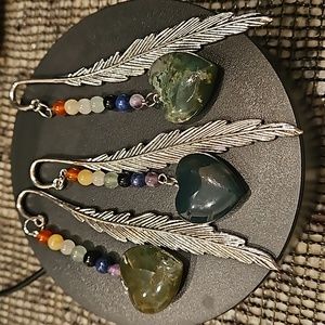 Moss Agate and 7 Chakra Theme Bookmark